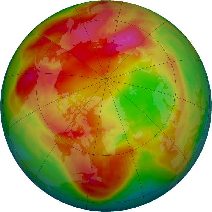 Arctic ozone map for 15 February 1979